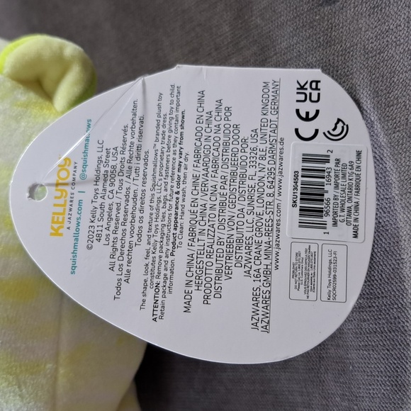 Squishmallows Duna Dumbo (Umbrella) Octopus Yellow Green 5" Plush Toy NWT - Picture 6 of 7